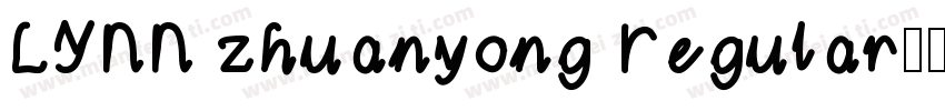 LYNN zhuanyong Regular字体转换